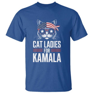 Harris 2024 For President T Shirt Cat Ladies For Kamala TS02 Royal Blue Print Your Wear