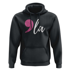 Harris 2024 Hoodie Comma La Kamala For President Pink Punctuation Mark TS02 Black Print Your Wear