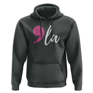 Harris 2024 Hoodie Comma La Kamala For President Pink Punctuation Mark TS02 Dark Heather Print Your Wear