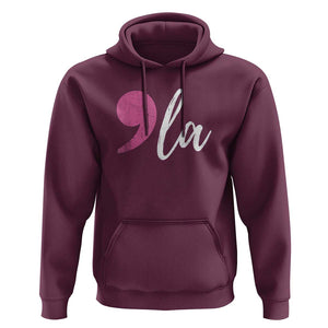 Harris 2024 Hoodie Comma La Kamala For President Pink Punctuation Mark TS02 Maroon Print Your Wear