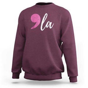 Harris 2024 Sweatshirt Comma La Kamala For President Pink Punctuation Mark TS02 Maroon Print Your Wear