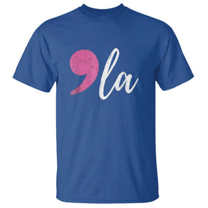 Harris 2024 T Shirt Comma La Kamala For President Pink Punctuation Mark TS02 Royal Blue Print Your Wear