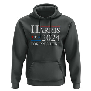 Vote For Kamala Hoodie Harris 2024 For President TS02 Dark Heather Print Your Wear