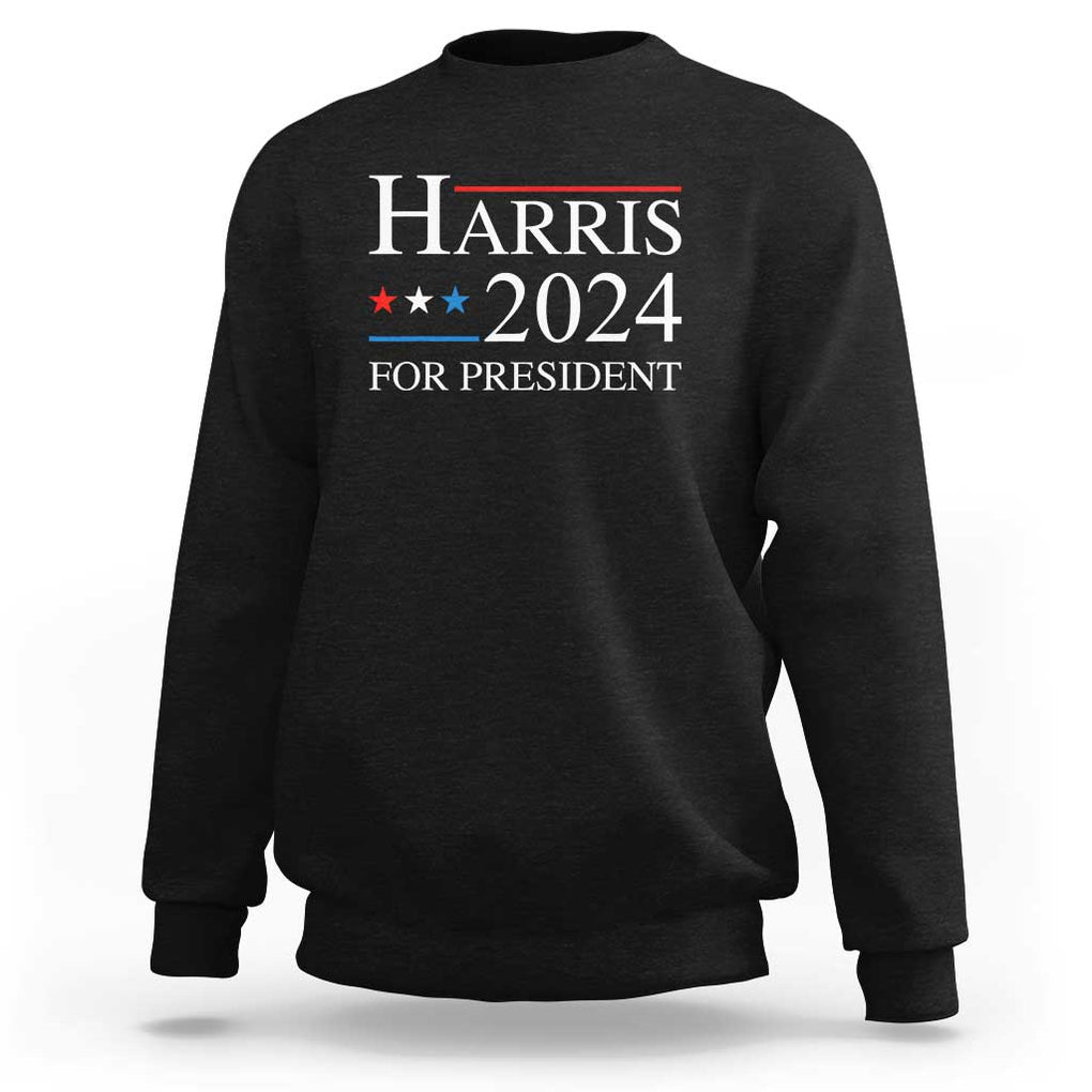 Vote For Kamala Sweatshirt Harris 2024 For President TS02 Black Print Your Wear