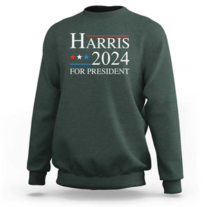 Vote For Kamala Sweatshirt Harris 2024 For President TS02 Dark Forest Green Print Your Wear