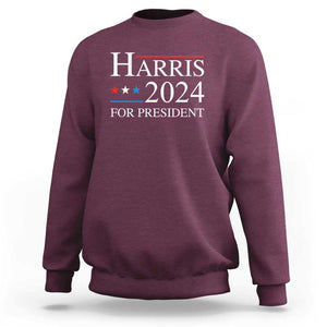 Vote For Kamala Sweatshirt Harris 2024 For President TS02 Maroon Print Your Wear