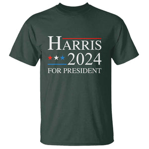 Vote For Kamala T Shirt Harris 2024 For President TS02 Dark Forest Green Print Your Wear