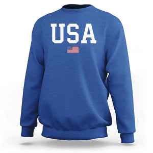 USA Sweatshirt Patriotic American Flag TS02 Royal Blue Print Your Wear