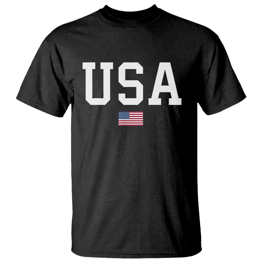 USA T Shirt Patriotic American Flag TS02 Black Print Your Wear