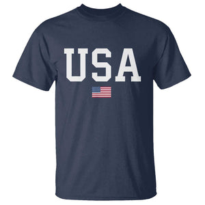 USA T Shirt Patriotic American Flag TS02 Navy Print Your Wear