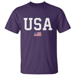 USA T Shirt Patriotic American Flag TS02 Purple Print Your Wear