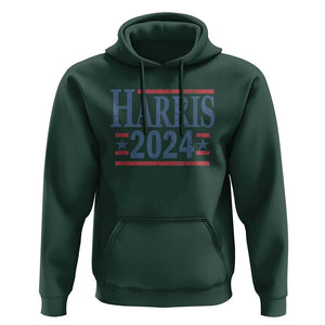 Harris 2024 Hoodie Kamala For President Retro Vintage TS02 Dark Forest Green Print Your Wear