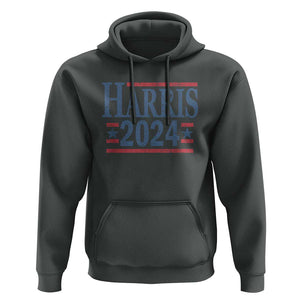 Harris 2024 Hoodie Kamala For President Retro Vintage TS02 Dark Heather Print Your Wear