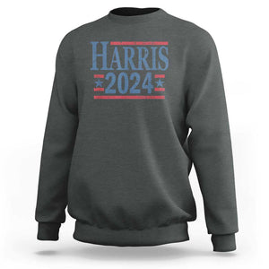 Harris 2024 Sweatshirt Kamala For President Retro Vintage TS02 Dark Heather Print Your Wear