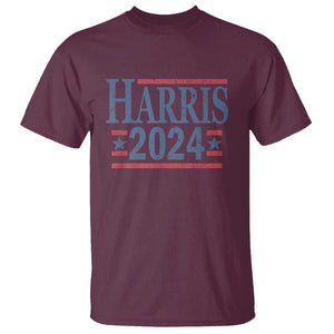 Harris 2024 T Shirt Kamala For President Retro Vintage TS02 Maroon Print Your Wear