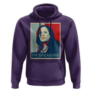 Funny Kamala Harris Hoodie I'm Speaking 2024 Madam President TS02 Purple Print Your Wear