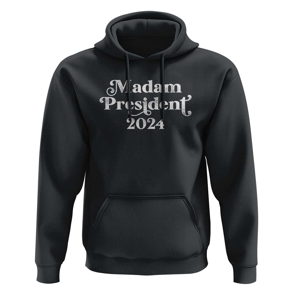 Kamala Harris Hoodie Madam President 2024 TS02 Black Print Your Wear