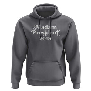 Kamala Harris Hoodie Madam President 2024 TS02 Charcoal Print Your Wear