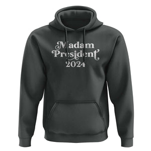 Kamala Harris Hoodie Madam President 2024 TS02 Dark Heather Print Your Wear