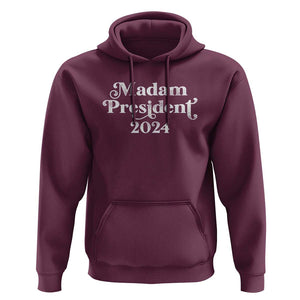 Kamala Harris Hoodie Madam President 2024 TS02 Maroon Print Your Wear