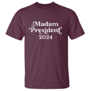 Kamala Harris T Shirt Madam President 2024 TS02 Maroon Print Your Wear