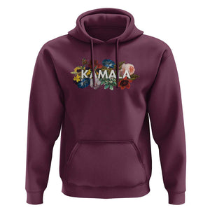 Floral Kamala 2024 Hoodie Feminine Vintage Madam President TS02 Maroon Print Your Wear