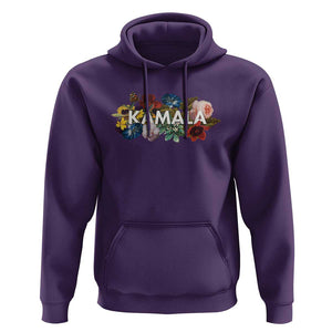 Floral Kamala 2024 Hoodie Feminine Vintage Madam President TS02 Purple Print Your Wear