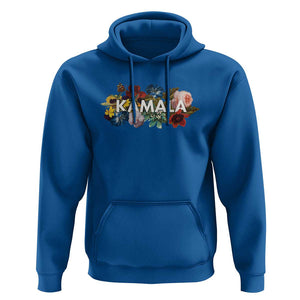 Floral Kamala 2024 Hoodie Feminine Vintage Madam President TS02 Royal Blue Print Your Wear