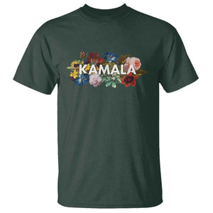 Floral Kamala 2024 T Shirt Feminine Vintage Madam President TS02 Dark Forest Green Print Your Wear