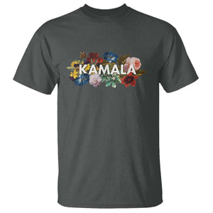 Floral Kamala 2024 T Shirt Feminine Vintage Madam President TS02 Dark Heather Print Your Wear