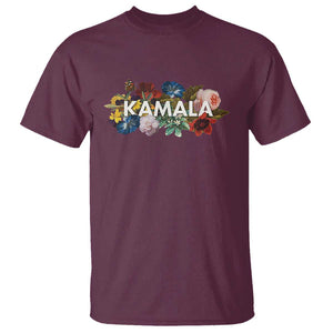 Floral Kamala 2024 T Shirt Feminine Vintage Madam President TS02 Maroon Print Your Wear