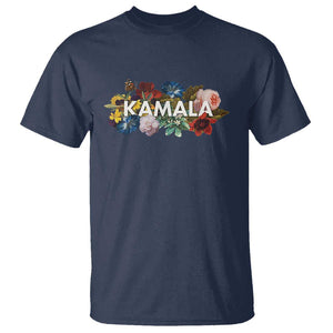 Floral Kamala 2024 T Shirt Feminine Vintage Madam President TS02 Navy Print Your Wear