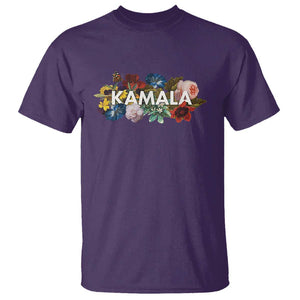 Floral Kamala 2024 T Shirt Feminine Vintage Madam President TS02 Purple Print Your Wear