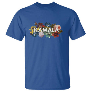 Floral Kamala 2024 T Shirt Feminine Vintage Madam President TS02 Royal Blue Print Your Wear