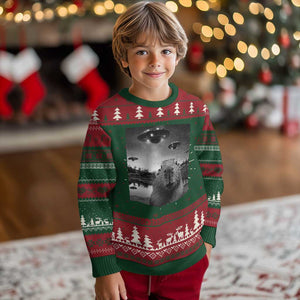 Funny Capybara Ugly Christmas Sweater Selfie With UFOs Capy Meme Graphic TS02 Christmas Print Your Wear