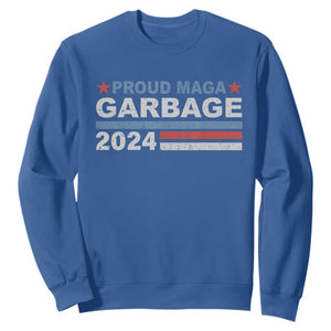 Proud Garbage 2024 Sweatshirt Vote Trump for President Election TS02 Royal Blue Print Your Wear