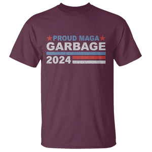 Proud Garbage 2024 T Shirt Vote Trump for President Election TS02 Maroon Print Your Wear