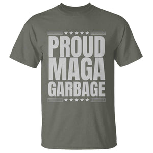 Proud Garbage 2024 T Shirt Vote Trump for President TS02 Military Green Print Your Wear