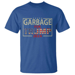 Garbage For Trump 2024 T Shirt 47th President American Flag TS02 Royal Blue Print Your Wear