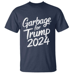 Garbage For Trump 2024 T Shirt We Are Not Garbage Vote Trump TS02 Navy Print Your Wear