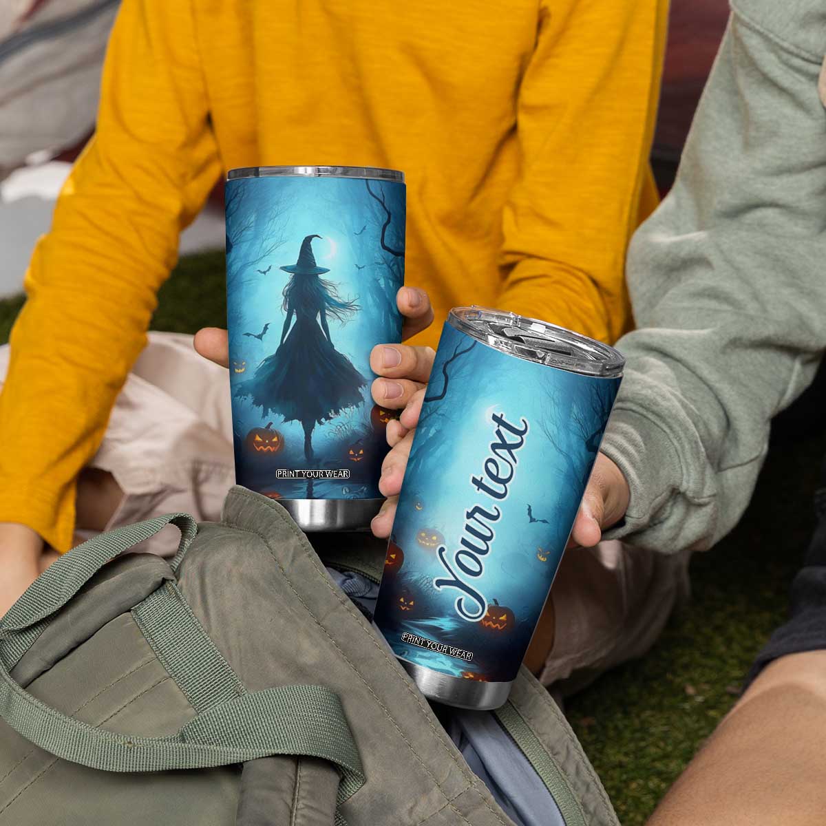 Halloween Witch Into The Woods Tumbler Cup Personalized TS04 Print Your Wear