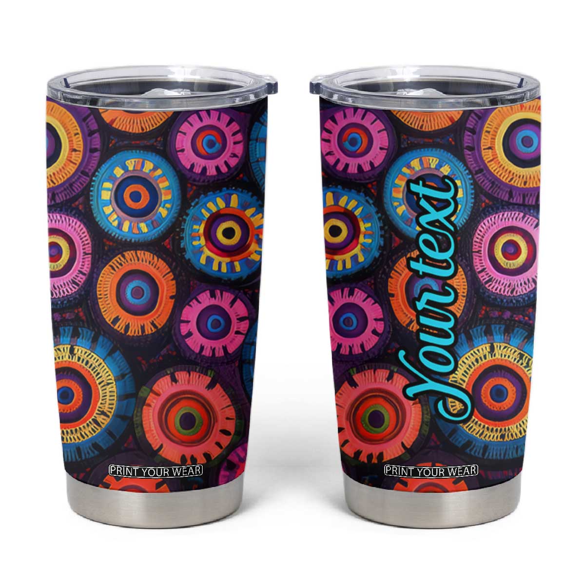 Crochet Pattern Tumbler Cup Personalized TS04 Multicolor Print Your Wear