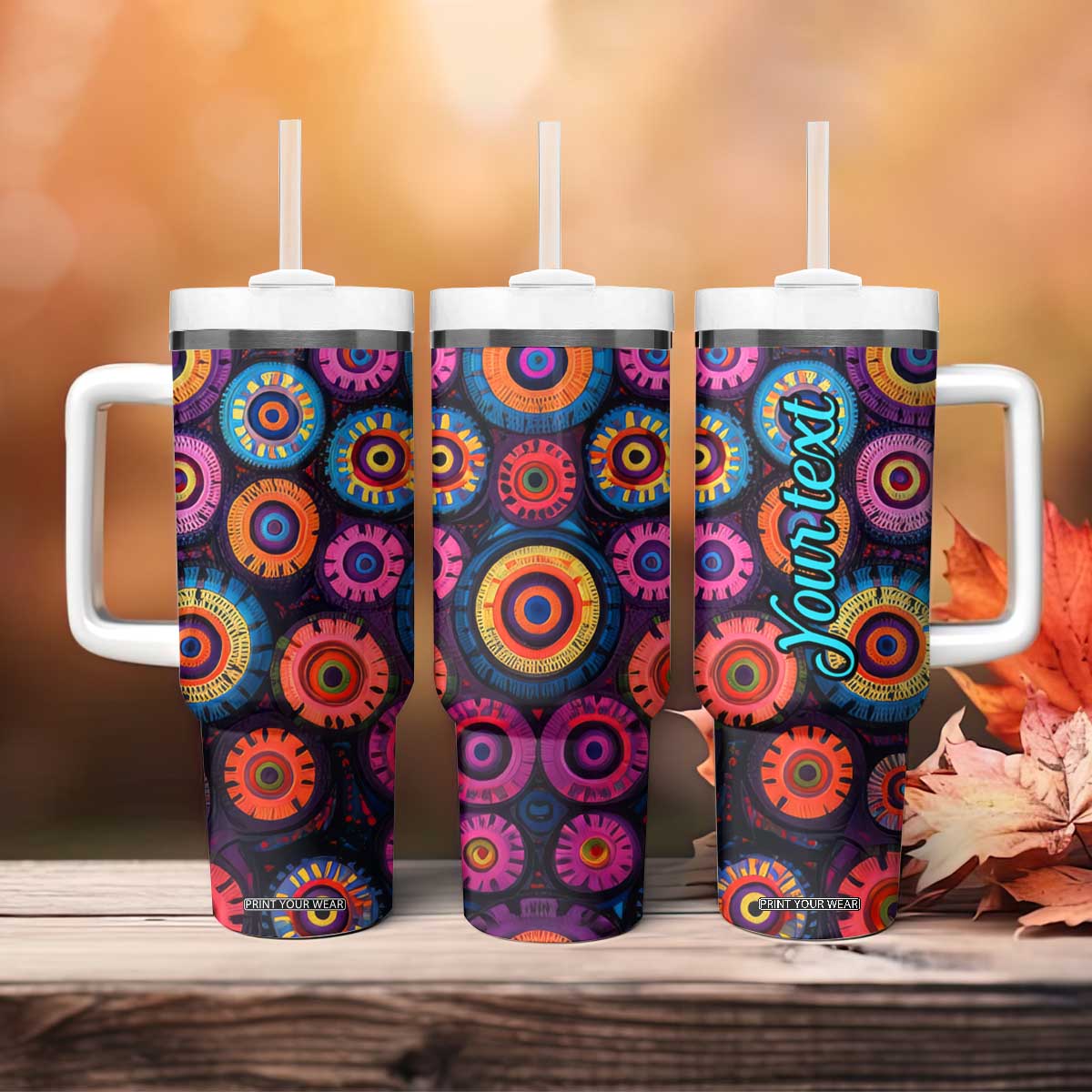 Crochet Pattern Tumbler With Handle Personalized TS04 Print Your Wear