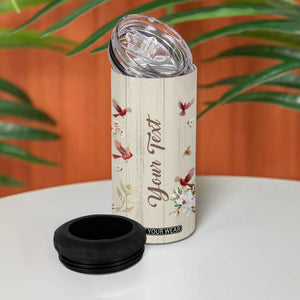 Cardinal Bird Faith Imagine Personalized 4 in 1 Can Cooler Tumbler TS04 Print Your Wear