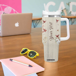 Cardinal Bird Faith Imagine Personalized Tumbler With Handle TS04 Print Your Wear