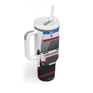 Ambulance Head And Back Personalized Tumbler With Handle TS04 Print Your Wear