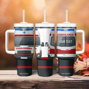 Ambulance Head And Back Personalized Tumbler With Handle TS04 Print Your Wear