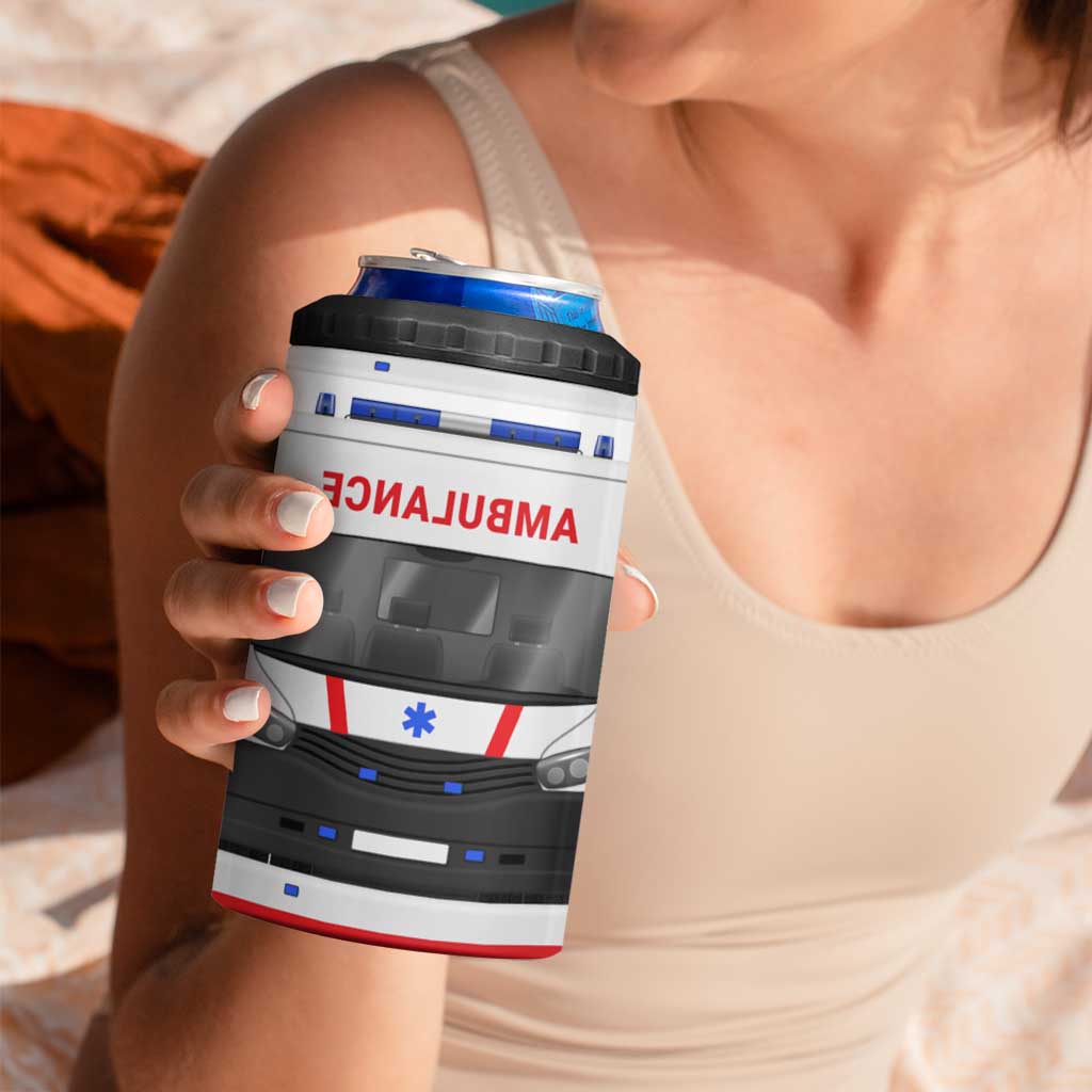 Ambulance Car Personalized 4 in 1 Can Cooler Tumbler TS04 Print Your Wear
