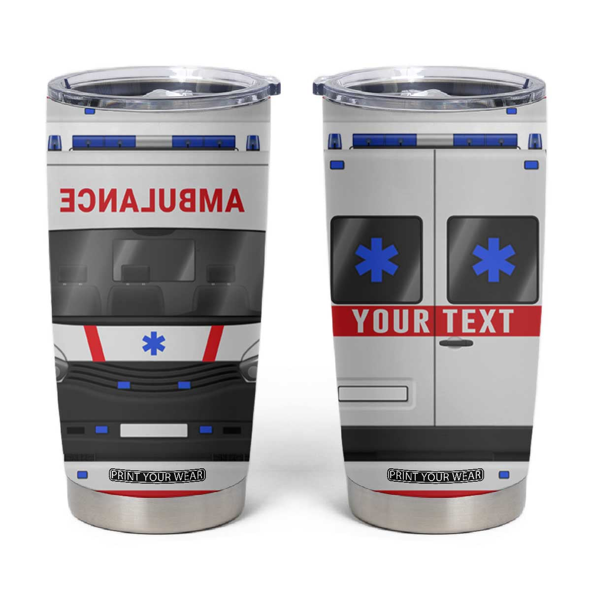 Ambulance Car Personalized Tumbler Cup TS04 Multicolor Print Your Wear