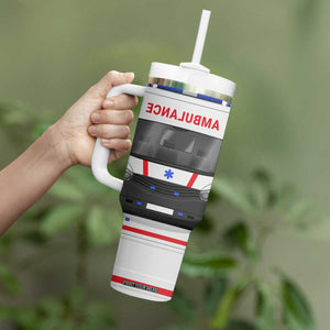 Ambulance Car Personalized Tumbler With Handle TS04 Print Your Wear